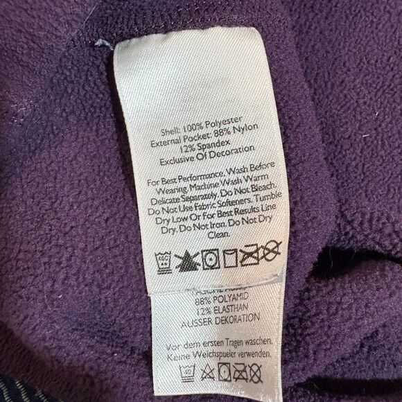 Eddie Bauer First Ascent Polartec Fleece Womens M Purple 1/4 Zip Outdoor Hiking - Picture 5 of 8